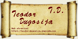 Teodor Dugošija vizit kartica